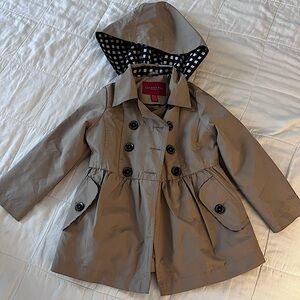 Kids Double-Breasted Tan Coat